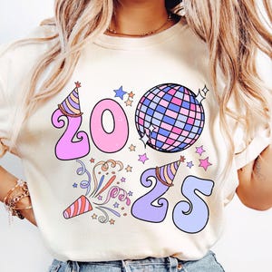 Disco Ball New Year&#39;s PNG, Happy New Year 2025 Png, New Year 2025 Png, Happy New Year Gift PNG, Disco Ball PNG, Trendy New Year 2025 Shirt