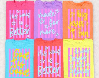 Trendy Striped Christian PNG Bundle: Jesus is Better Png, God is Good, Preppy Faith Png, Religious (Digital Download)
