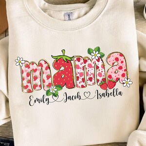 Custom Names Family Png, Summer Strawberry Mama Png, Mama Png, Mom Strawberry Png, Mama Bow Sublimation Png, Mothers Day, Gifts For Mom Png