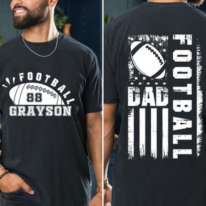 Personalized Football Dad Svg, Game Day Svg, American Flag Svg, Football Team Svg, Football Season Svg, Sports Shirt, Gifts For Dad