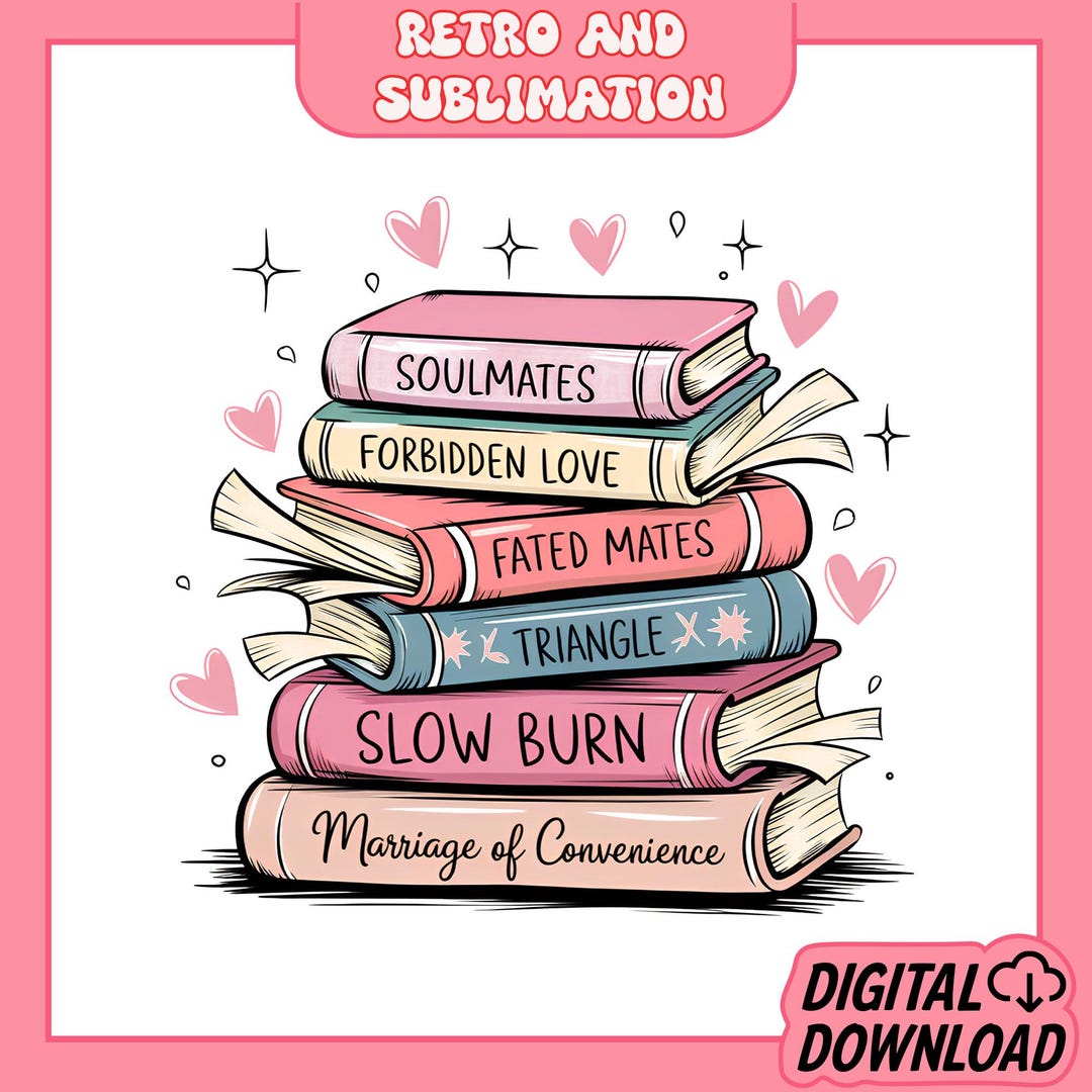 Stack of Books Png, Retro Books Png, Watercolor Books Sublimation
