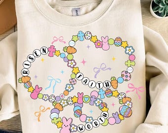 Risen Faith Worth Png, Easter Beaded Bracelet Sublimation Design, Christian Easter Png, Jesus Png, Bible Verse Png, Christian Shirt Design