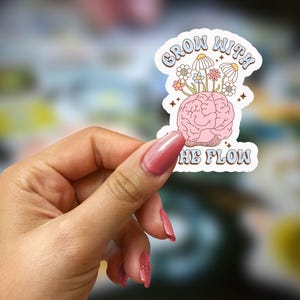 Brain Flower Png, Mental Health Png, Grow With the Flow Png ...