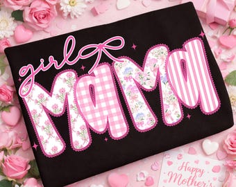 Coquette Girl Mama PNG: Pink Floral Design, Mother's Day (Digital Download)