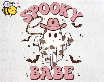 Spooky Babe Png, Western Halloween Png, Cowboy Ghost Png, Vaquera Spooky Season Png, Feliz Halloween Png, Truco O Trato Png, Spooky Png