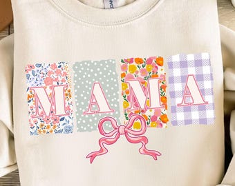 Floral Mama Coquette Bow Png, Mama Bow Sublimation Png, Checkered Mama Png, Mothers Day, Preppy Mama Png, Gifts For Mom Png, Mothers Day Png