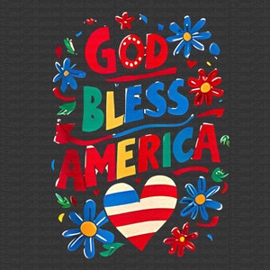 God Bless America Png, 4th of July Png, Christian 4th Of July Png, God Bless Png, USA Love Png, USA Freedom Png, Digital Downloads