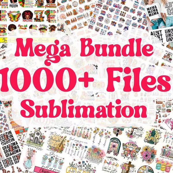 Mega Bundle Sublimacja, Retro Groovy Png, Retro Vintage Png, Trend Roku na T-shirt, Zdrowie Psychiczne Retro Png dla Kobiet