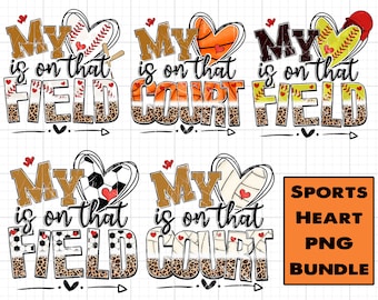 Mein Sport ist auf diesem Feld Png Bundle, Sport Herz Png, Sport Mutter Png, Baseball Png, Leopard Softball Png, Sport Png Sublimationsdateien