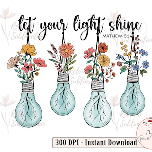 Geestelijke gezondheid, Floral Png, Let Your Light Shine, Sublimation Png, Inspirational Png, Motivational Png, Distressed Png, Mental Health Quotes