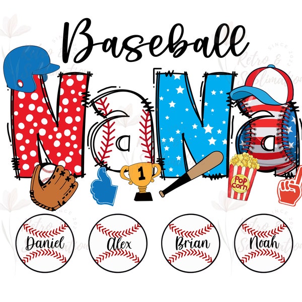 Baseball Nana Png For Mothers Day Png Baseball Mom Png Personalized Baseball Nana Png For Grandma Gift Sublimation