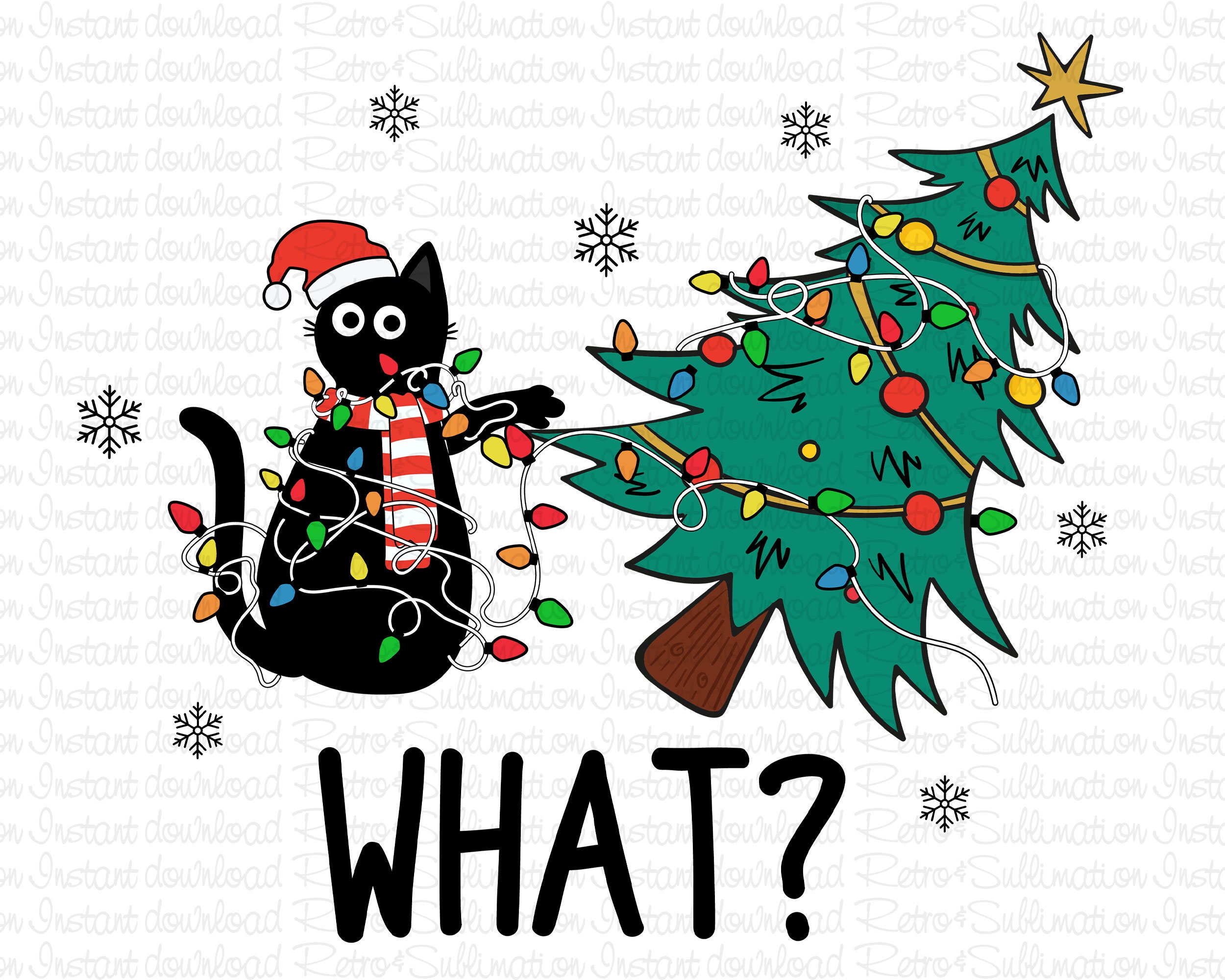 Qué Navidad PNG?, Feliz Navidad PNG, Jingle PNG, ¿Qué?, Gato navideño, Gato  PNG, Vibras navideñas PNG, Árbol de Navidad PNG, Gato navideño - Etsy México, image size:2500x2000