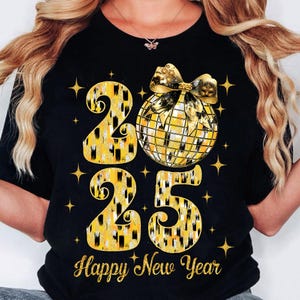 Glitter New Year 2025 Png, New Years Png, Disco Ball Png, Gold Glitter, Brushstroke Png, Hello 2025 Png, 12 New Chapters Png, New Year Shirt