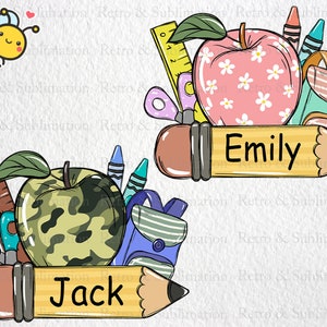 Personalization Back To School Png for Kids, First Day of School Png, Gift for Boy and Girl, Student Teacher Gift, Kindergarten Png