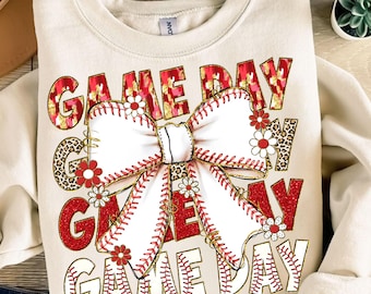 Game Day Baseball Coquette Png, Baseball Bow Sublimation, Baseball Mama Png, Tis The Season Png, Baseball Season Png, Sports Shirt Design