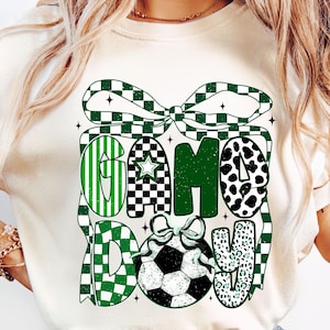 Soccer Game Day Bow Png, Soccer Bow Png, Game Day Png, Coquette Soccer Png Shirt Design, Soccer Mom Png, Soccer Mama Png, Fall Sports Png
