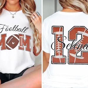 Custom Football Mom Png, Personalized Football Png, Custom Gameday Football Png, Football Season Png, Digital Download, Mom Shirt