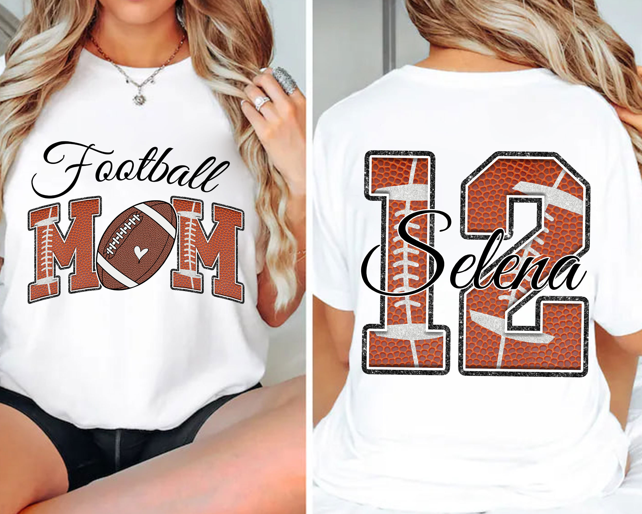 Custom Football Mom Png, Personalized Football Png, Custom Gameday Football Png, Football Season Png, Digital Download, Mom Shirt