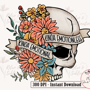 Flower Skull Png, Mental Health, Skull Png, Sublimation Png, Inspirational Png, Motivational Png, Distressed Png, Mental Health Quotes