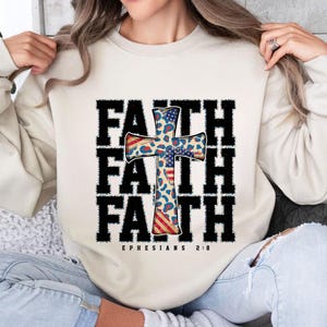 Faith Cross Sublimation Png, American Flag Cross Png, Christian Png, Religious Png, Bible Verse Png, 4th of July Png, Jesus Png
