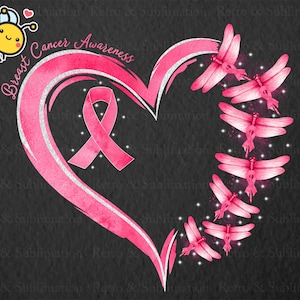 Breast Cancer Awareness Png, Cancer Survivor, Heart Png, Pink Butterfly Heart Survivor Breast Cancer Awareness, Fight Cancer Png