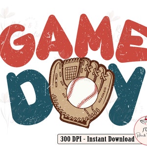 Game Day Baseball Png, Baseball Retro Png, Game Day Png, Funny Baseball Png, Sports Game Day Png, Baseball Png For Sublimation