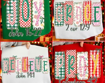 Christian Christmas PNG Bundle: Scripture Clipart, Sublimation Designs (Digital Download)