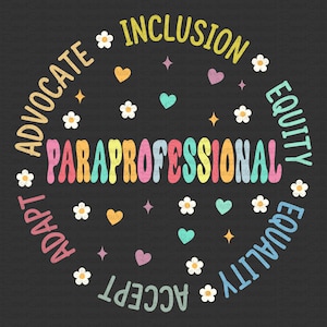 Paraprofessional Svg Retro Teacher Svg Back to School Svg Teacher