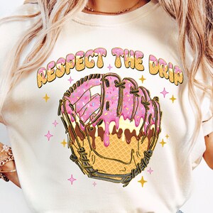 Respect The Drip Png, Baseball Drip Png, Sports Mom Png, Baseball Mama Png, Retro Baseball Png, Ice Cream Drip Png, Baseball Sublimation Png