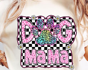 Retro Floral Dog Mama Png, Coquette Dog Mama Png, Mama Mom File Sublimation Png, Dog Lover Png, Trendy Dog Mama Png, T-Shirt Png Design