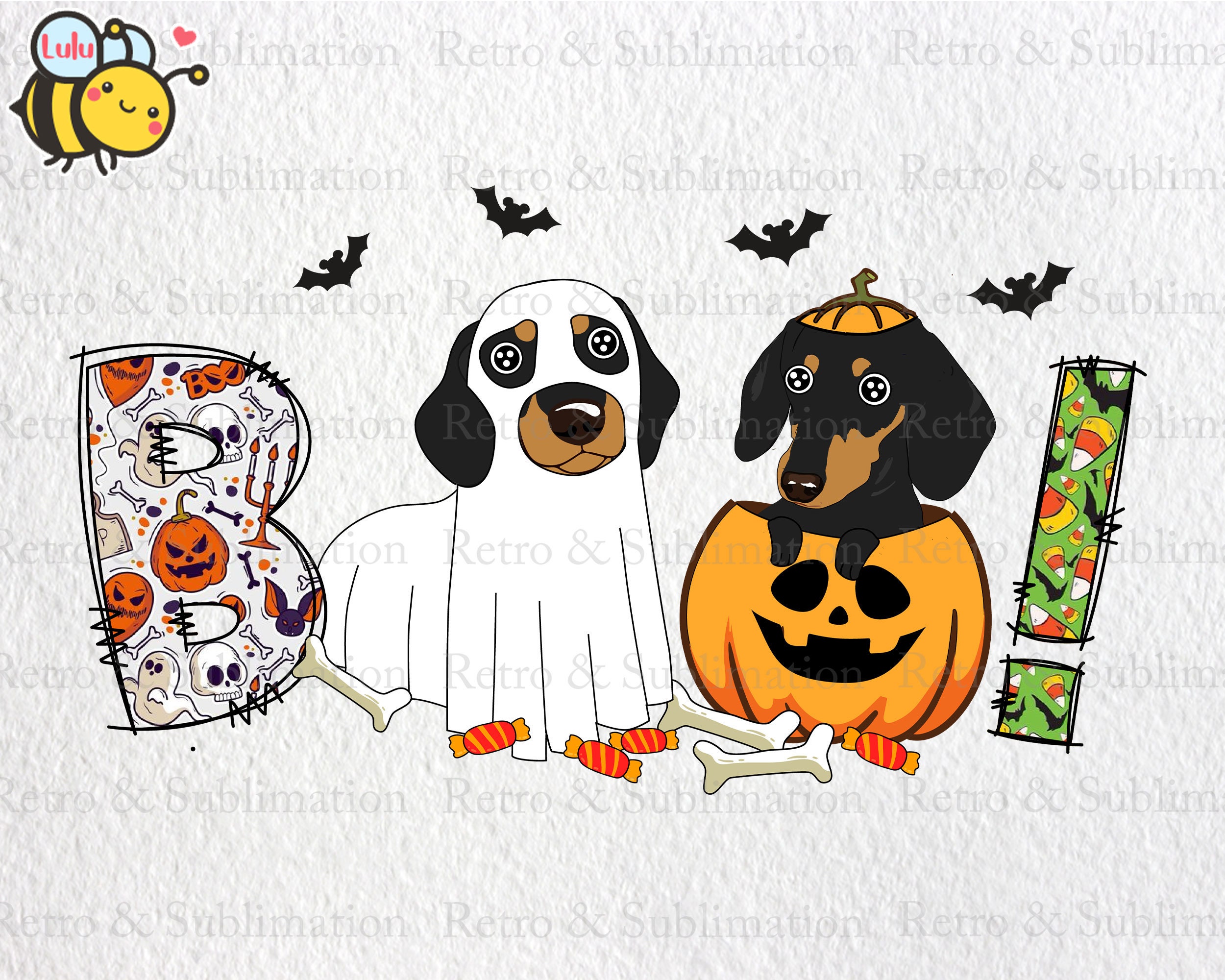 Halloween Hundehalstücher 2er Set – Verstellbar Mit 'HEY Boo' & 'Gruselig' Motiv Für Kleine Bis Große Hunde