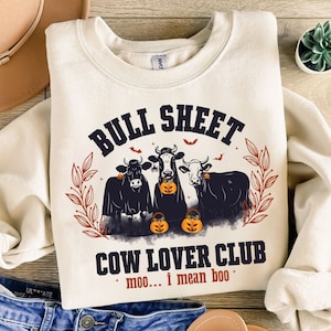 Halloween Bull Sheet Png, Funny Cow Png, Cow Lover Png, Spooky Season Png, Sarcastic Sublimation T Shirt, Instant Download
