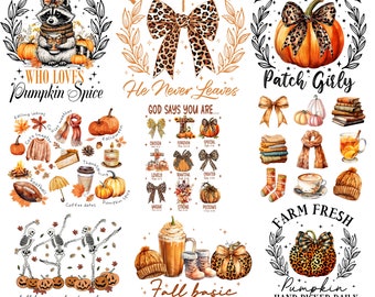 Vintage Fall Sublimation Bundle, Autumn Png Bundle, Fall Vibes Png, Fall Coquette Png, Autumn Girly Png, Pumpkin Season Png,Warm Cozy Season