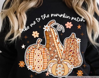 Take Me to The Pumpkin Patch Png, Retro Floral Pumpkins Png, Thanksgiving Fall Sublimation,  Cozy Autumn Png, Hello Pumpkin Png, Digital