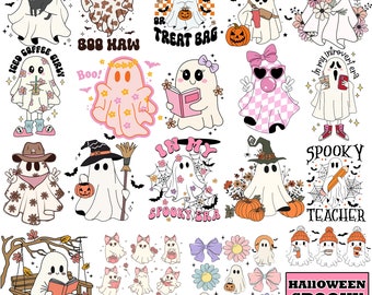 Halloween Ghost Svg Bundle, Halloween Svg Bundle, Cute Ghost Svg, Funny Halloween Svg, Spooky Season Svg, Ghouls Svg, Halloween Shirt
