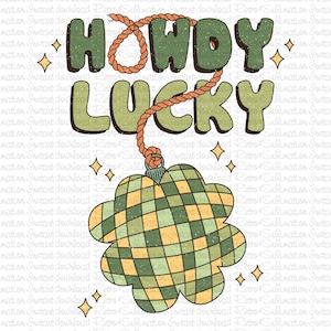 Howdy Lucky Png, Western St Patrick Day Png, Lucky Png, Happy St Patricks Day Png, Western, Cowboy Hat Png, Sublimation Designs, Digital Art