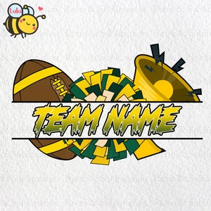 Custom Team Name Png, Sports Team Design, Personalized Football Png, Game Day Football, Football Season Png, Football Vibes Sublimation