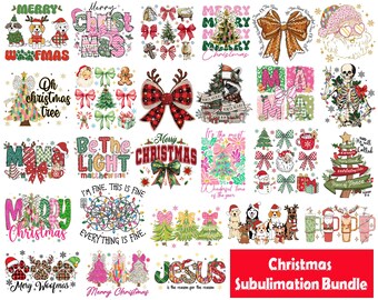 Christmas Sublimation Bundle, Christmas Bundle Png, Merry Christmas Png, Glitter Coquette Christmas Png, Christmas Tree Png,Xmas Holiday Png