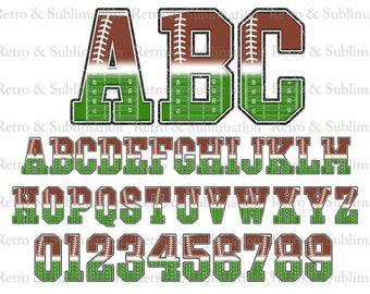 American Football Letters PNG Split, Alphabet PNG Football Doodle PNG Sublimation Font Sports Theme Clipart Alphabet Font Digital Download