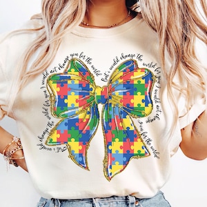 Autisme coquette Bow png, autisme bewustzijn png, maar ik zou de wereld veranderen, autismecitaten png, autismelint png, puzzel autisme lint