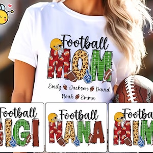 Personalized Football Mom Png, Game Day Football, Custom Name, Football Nana, Football Vibes Png, Funny Mom Png, Football Png for Mom