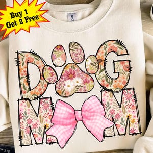 Dog Mom Png, Floral Paw Print Png, Dog Lover Png, Mother&#39;s Day Png, Floral Coquette Mom Png, Mother&#39;s Day Gift,Dog Mom Gift,Digital Download