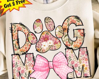 Dog Mom Png, Floral Paw Print Png, Dog Lover Png, Mother's Day Png, Floral Coquette Mom Png, Mother's Day Gift,Dog Mom Gift,Digital Download