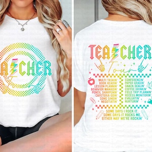 Teacher Gradient Png, Retro Teacher Tour Png, Abcd Teacher Tour Png, Back To School, End Of Year Png, Education Png Digital Download