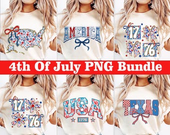 Retro America Png, 4th of July Bundle Png, Preppy America Coquette PNG Bundle, Girly USA Png, Memorial Day Png, 1776 Png, Patriotic Png