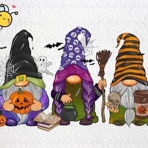 Halloween Gnomes Png, Happy Halloween Png, Gnomes Png, Spooky Season Png, Witch Hat Png, Pumpkin Png, Halloween Png for Sublimation