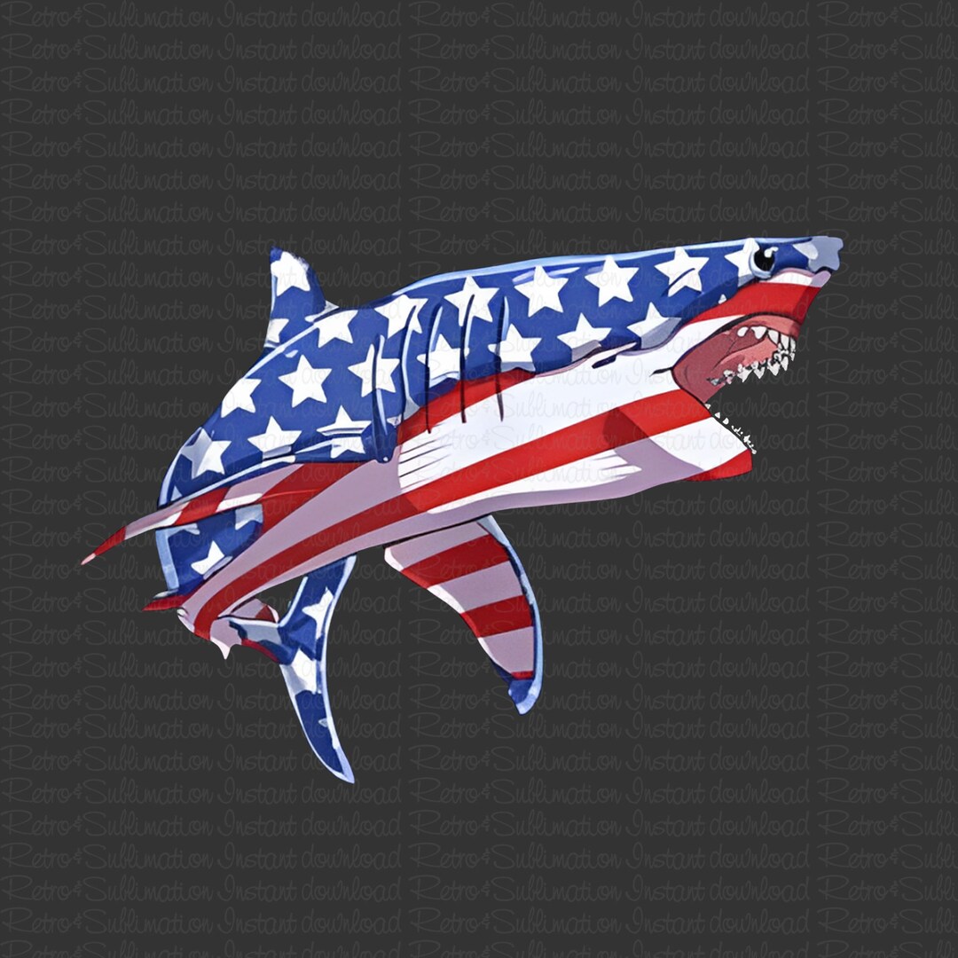 4th of july shark gif