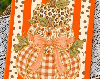 Striped Preppy Fall Pumpkin PNG: Coquette Floral Autumn Png, Gingham Png, Thanksgiving png, Pumpkin Spice (Digital Download)