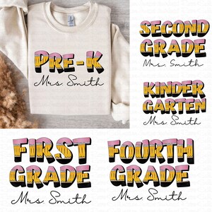 Back To School Pencil Bundle Png, School Png, Hello Kindergarten Png, Sublimation Download, School Bundle Png, First/second Png