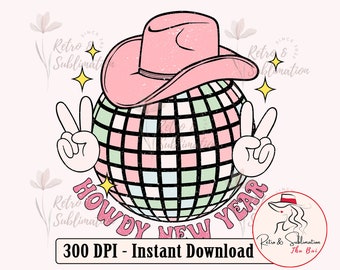 Feliz Año Nuevo 2024 Png, Bola de Discoteca PNG de Año Nuevo, Png Occidental, Sombrero de Vaquero, Año Nuevo Retro 2024, PNG de Año Nuevo, Png de Nochevieja